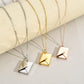 Personalized Envelope Locket Pendant Necklace with Engraving Hidden Love Letter Secret Message Pendant Necklaces Gift Jewelry